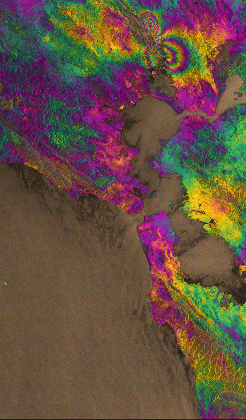 Illustration for article titled Sentinel Satellite Reveals the Aftermath of Napa's Earthquake